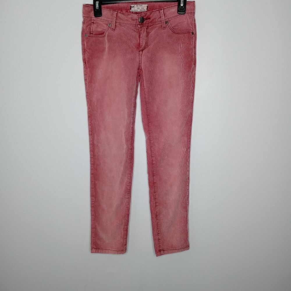 Free People salmon color corduroy jeans size 24